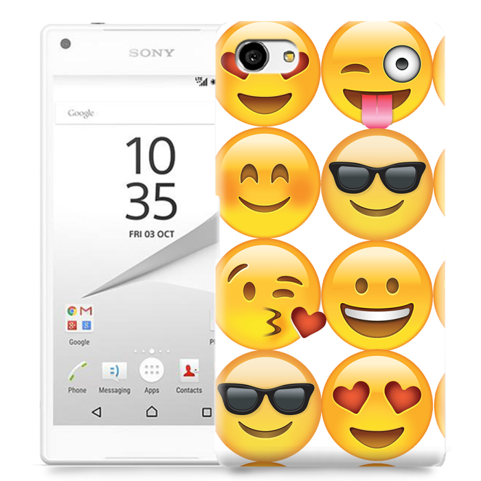 UTGATT5 - Skal till Sony Xperia Z5 Compact - Emoji - Smileys