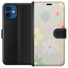 iSecrets - Plånboksfodral till Apple iPhone 12 mini med fejdande blommor