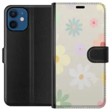 iSecrets - Pl&aring;nboksfodral till Apple iPhone 12 mini med fejdande blommor