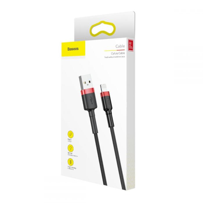 UTGATT4 - BASEUS Cafule Lightning Kabel 100 cm Röd / Svart