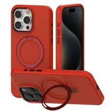 Mercury - Mercury iPhone 15 Pro Mobilskal MagSafe Stand Silikon - Röd