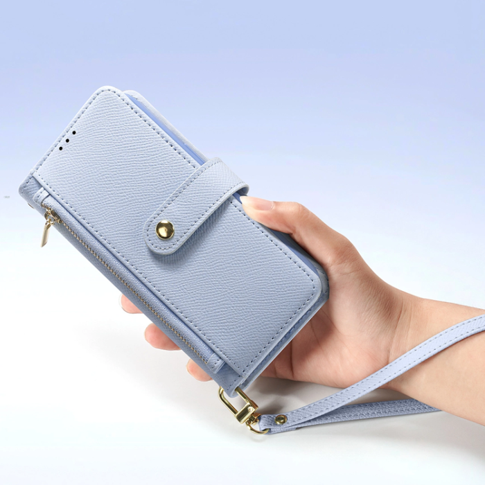 Dux Ducis - Dux Ducis iPhone 16e Plånboksfodral Lawa Läder - Blå