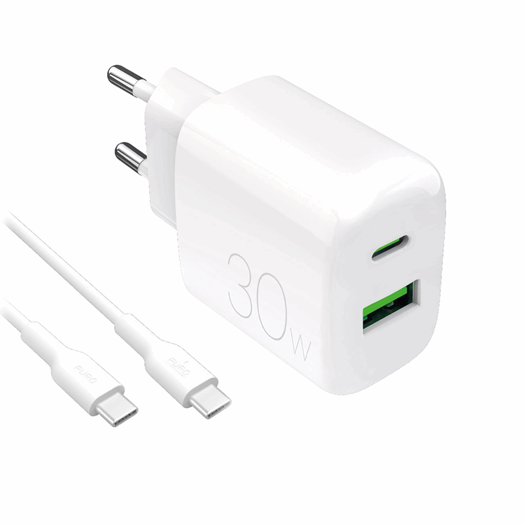 Puro Snabbladdare 30W + USB-C - USB-C Kabel 1.2m | 505295 | AlltMobil