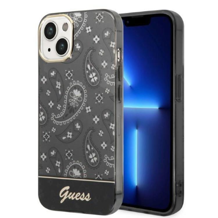 GUESS iPhone 14 Plus Skal Bandana Paisley - Svart | 2353 | AlltMobil