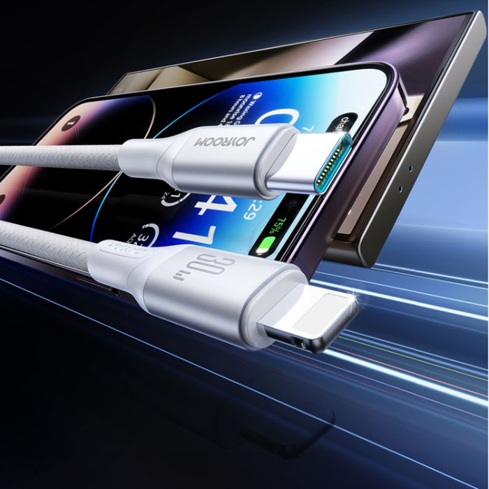 Joyroom - Joyroom USB-C till Lightning kabel 30W 1m Flash S-A28 - Vit