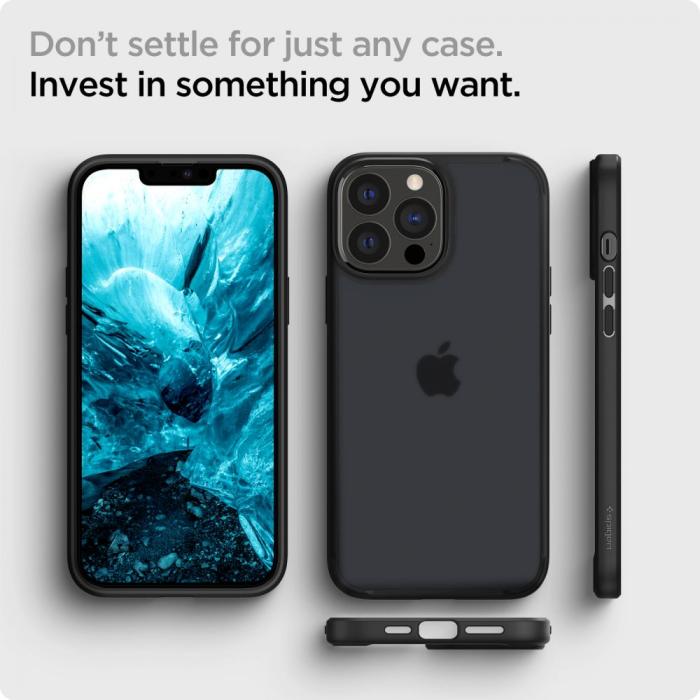 Spigen - Spigen Ultra Hybrid Skal iPhone 13 Pro - Matte Frost Svart