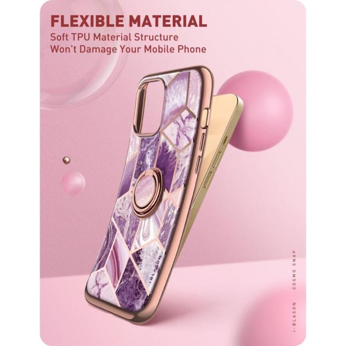 UTGATT1 - Supcase IBLSN Cosmo Snap iPhone 13 Pro Skal - Marble Lila