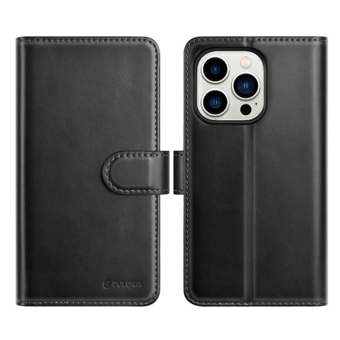 PULOKA - Puloka iPhone 14 Pro Max Plånboksfodral Magsafe 2in1 Detachable - Svart