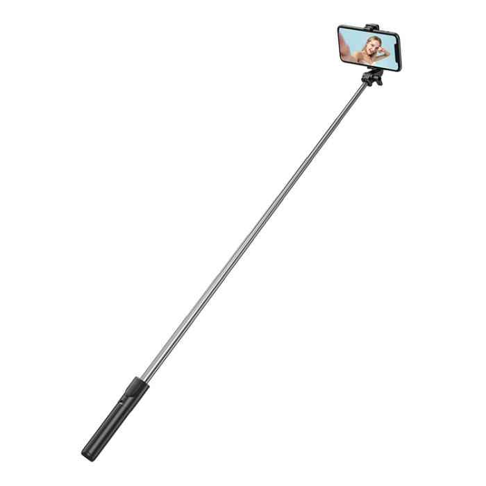 OEM - Selfiestick Teleskopstativ 1m med Telefonhållare - Svart