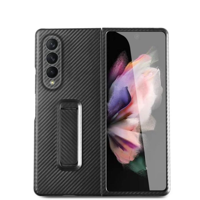 OEM - Carbon Fiber Mobilskal till Samsung Galaxy Z Fold 3 - Svart