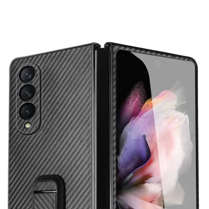 OEM - Carbon Fiber Mobilskal till Samsung Galaxy Z Fold 3 - Svart