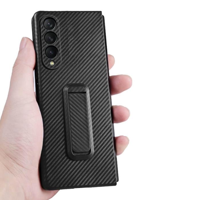 OEM - Carbon Fiber Mobilskal till Samsung Galaxy Z Fold 3 - Svart