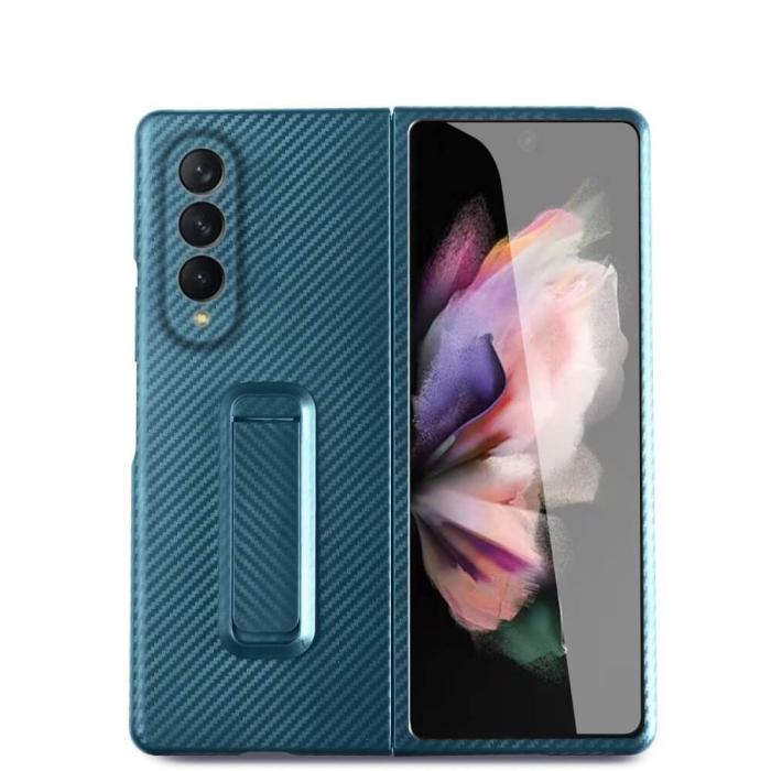 OEM - Carbon FIber Mobilskal till Samsung Galaxy Z Fold 3 - Grön
