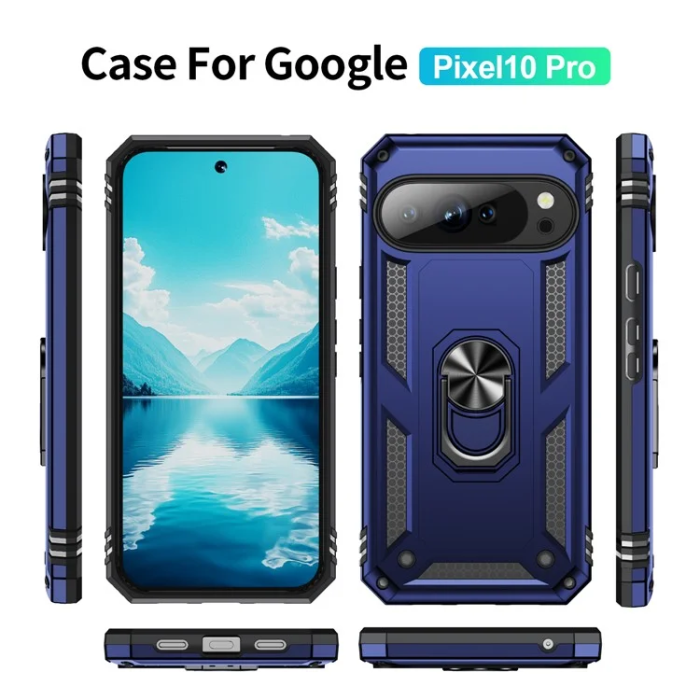 A-One Brand - Google Pixel 10/10 Pro Mobilskal Kickstativ - Blå