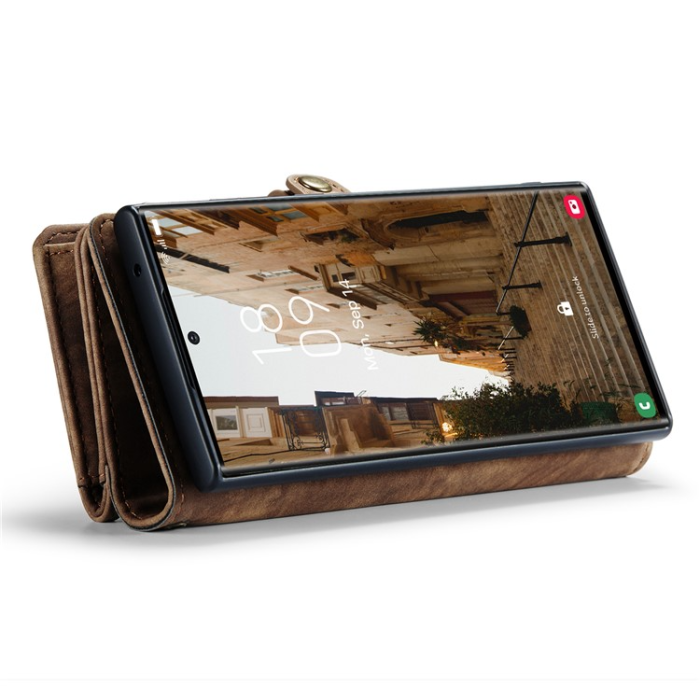 Caseme - Caseme Galaxy S23 Ultra Plånboksfodral Detachable - Brun