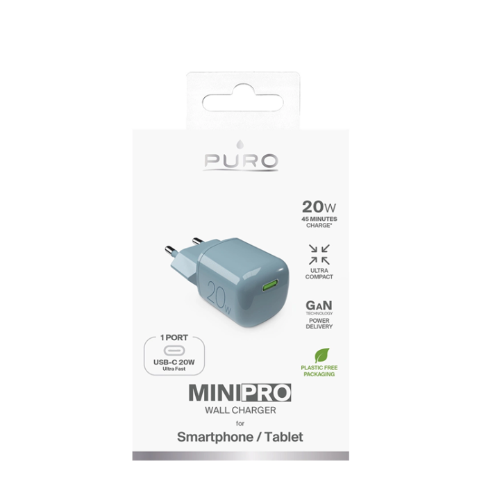 Puro - Puro Snabbladdare 20W GaN USB-C - Grön