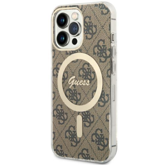Guess - Guess iPhone 13 Pro Mobilskal MagSafe - Brun
