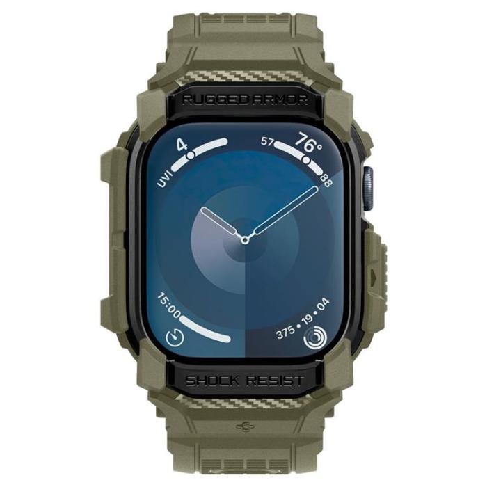 Spigen - Spigen Apple Watch 46mm Series 10 Armband Rugged Armor Pro