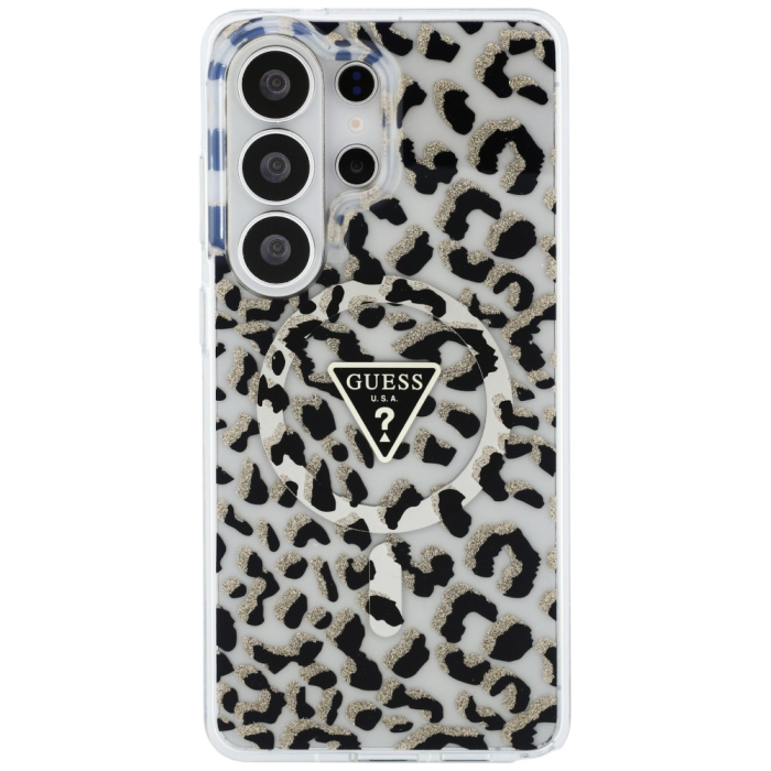 Guess - Guess Mobilskal För Galaxy S26 Ultra MagSafe IML Leopard Print Triangle