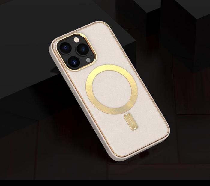 Boom of Sweden - BOOM iPhone 14 Pro Max Magsafe Läderskal Max - Beige