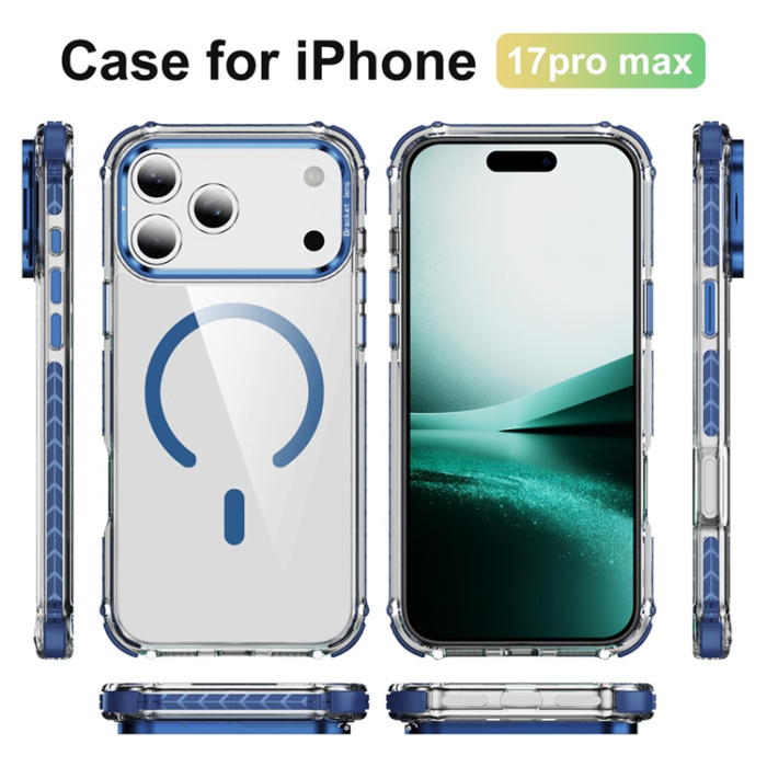A-One Brand - iPhone 17 Pro Max Mobilskal MagSafe Kickstand - Blå