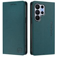 OEM - RINACASIS Samsung Galaxy S26 Ultra Pl&aring;nboksfodral Konstl&auml;der RFID Skydd - Gr&ouml;n