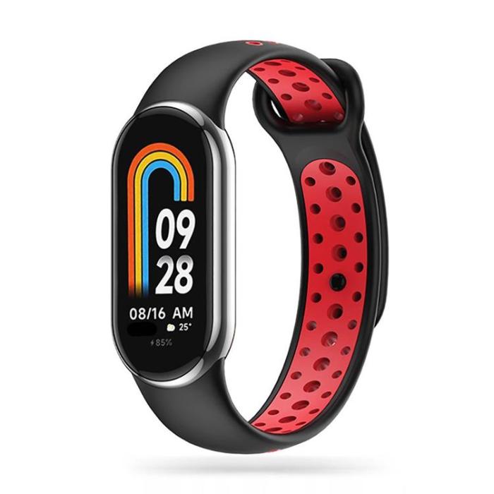 Tech-Protect - Tech-Protect Xiaomi Smart Band 8/9/NFC Band Soft - Svart/Röd