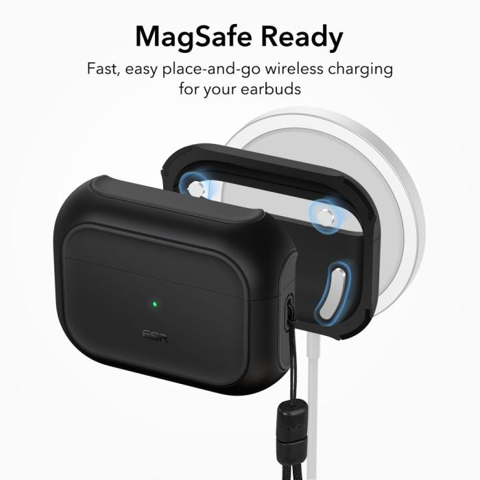 ESR - ESR Magsafe Airpods Pro 1/2 Skal Orbit Halolock - Svart