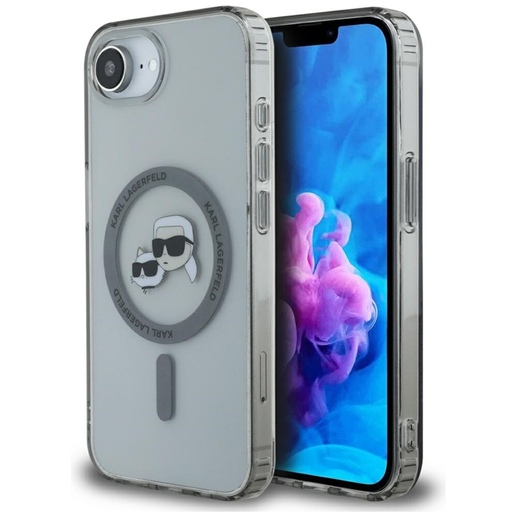 Guess Mobilskal till iPhone 16e Magsafe Metal Karl Head - Svart | 2353 | AlltMobil