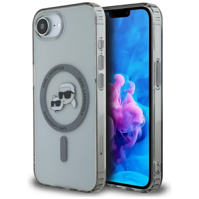 Guess - Guess iPhone 16e Mobilskal Magsafe Metal Karl Head - Svart