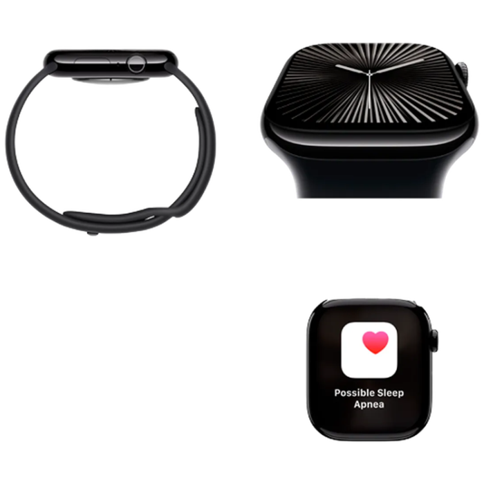 Apple - Apple Watch Series 10 42mm GPS + Cellular (Jet Black Aluminium)