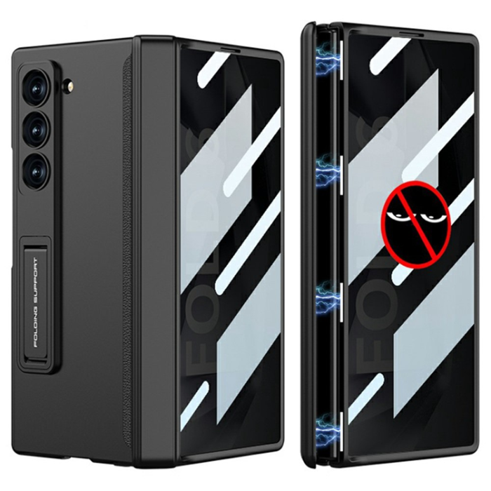 GKK - GKK Galaxy Z Fold 6 Mobilskal Kickstand med Privacy Skärmskydd - Svart