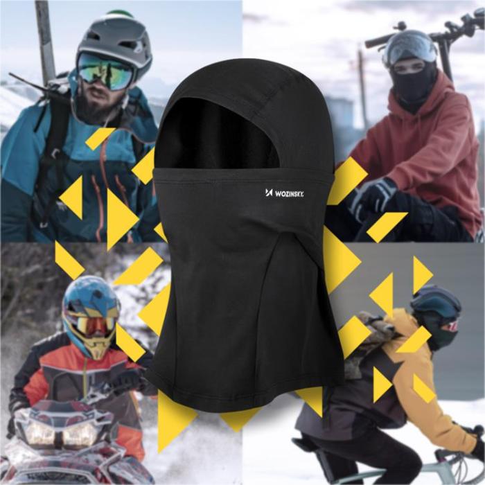 Wozinsky - Wozinsky Balaclava WTBBK2 XL Termisk Under Hjälm - Svart