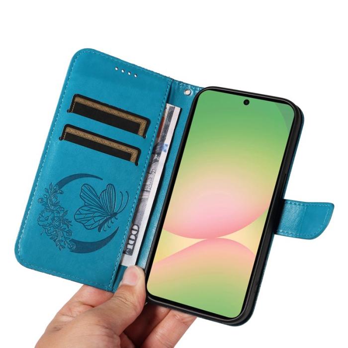 OEM - Samsung Galaxy A57 Plånboksfodral Konstläder Flip Skydd - Blå