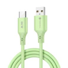 Forcell - FORCELL USB-A till USB-C 66W Kabel 3A 1m QC4.0 Silikon C342 - Gr&ouml;n