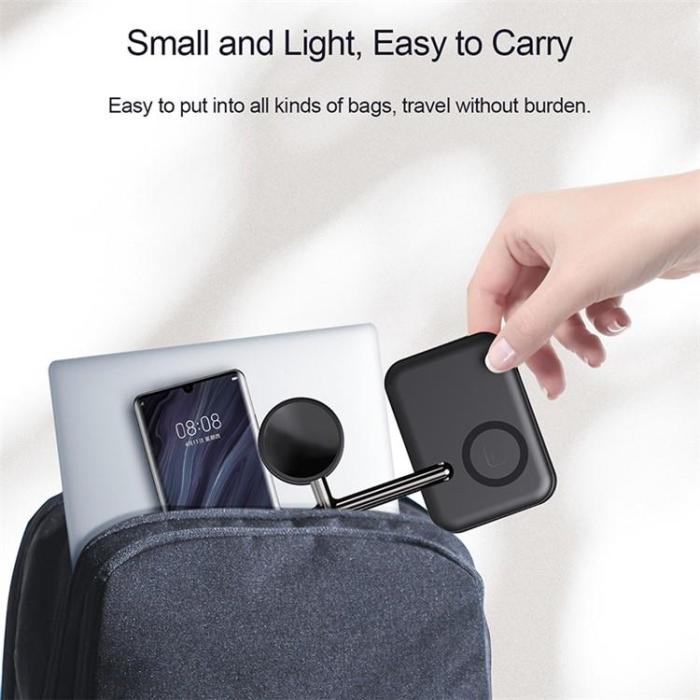 A-One Brand - 2-in-1 Trådlös Laddare För Samsung Galaxy Buds/Klocka V8S - Svart