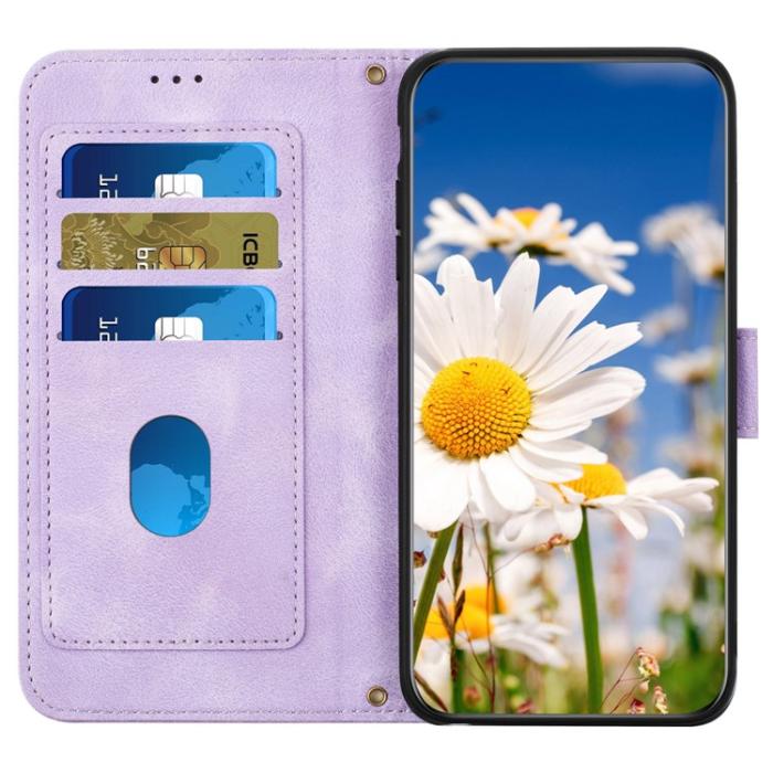 OEM - iPhone 15 Pro Max Plånboksfodral Flower Pattern - Ljuslila