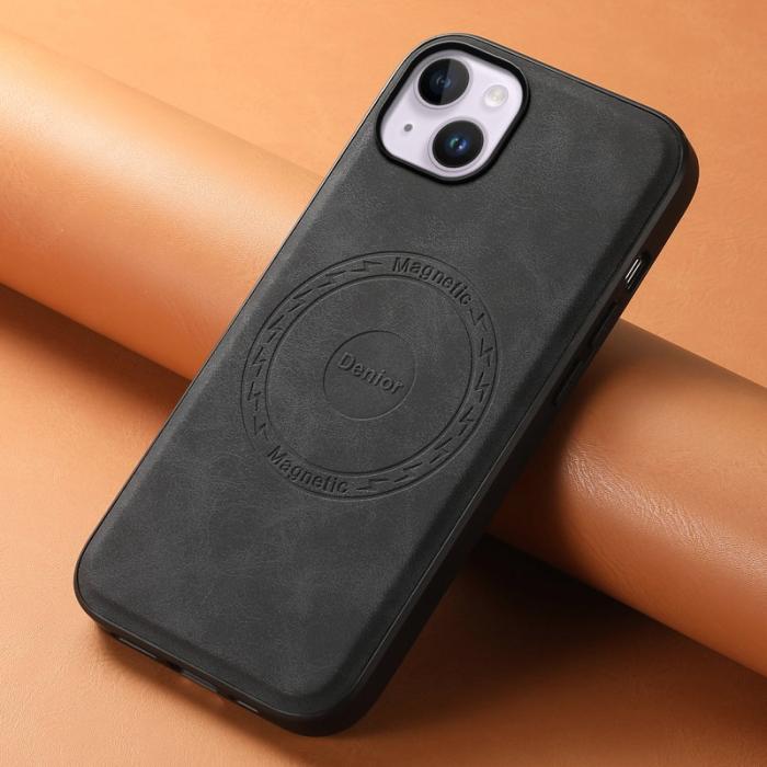 DENIOR - DENIOR A11 iPhone 14 Plus Fodral Retro PU+PC+TPU Svart