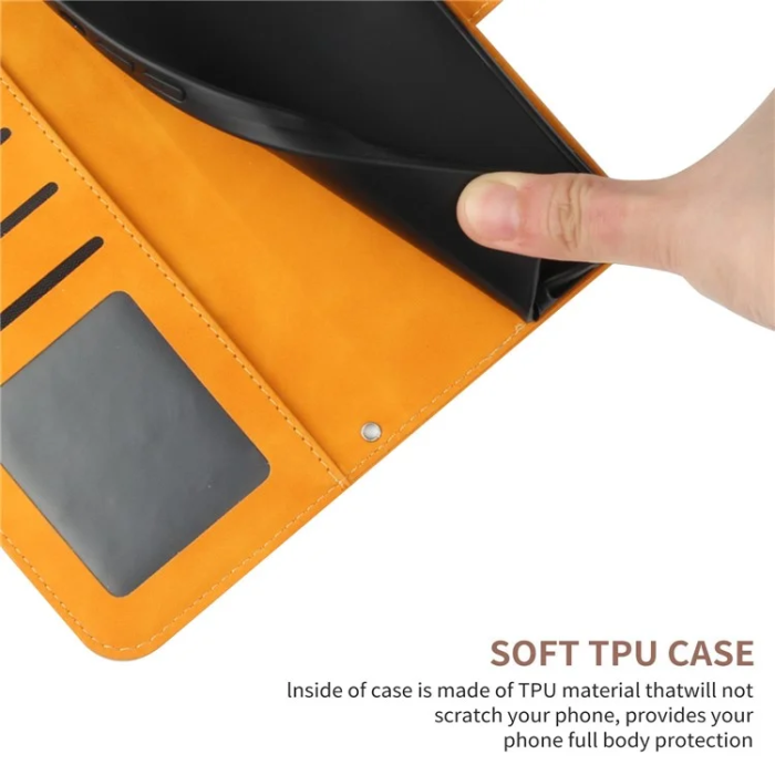 A-One Brand - iPhone 17 Pro Max Plånboksfodral Sunflower Imprint - Gul