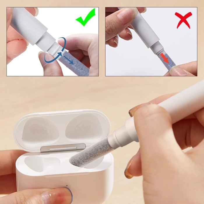 Tech-Protect - Tech Protect 3in1 Cleaning Kit För Earphone - Vit