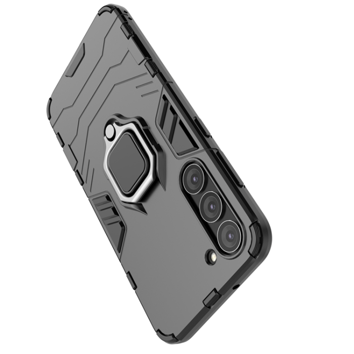 OEM - Galaxy S23 Plus Mobilskal Ring Armor Magnetic Hållare - Svart