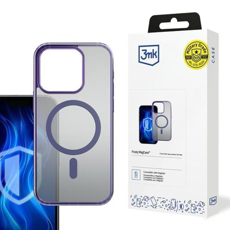 3MK iPhone 16 Pro Max Mobilskal MagSafe Frosty - Lila | 2353 | AlltMobil