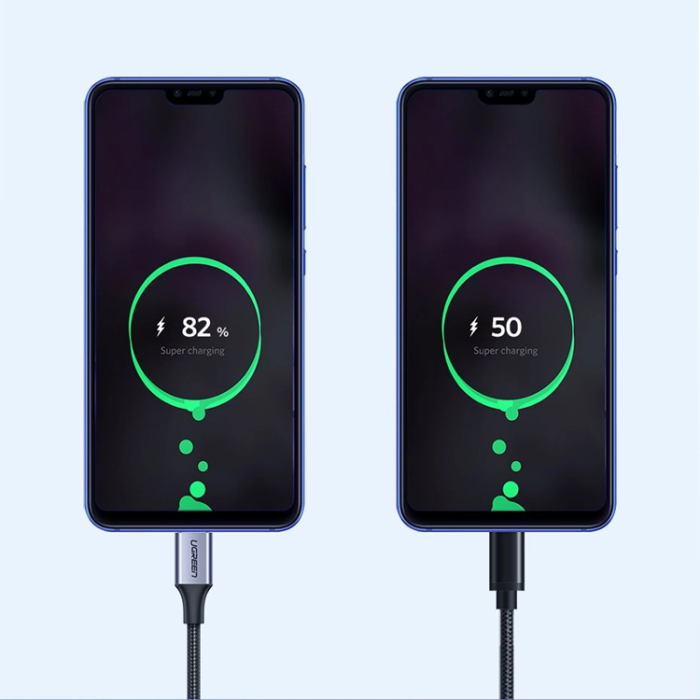 Ugreen - Ugreen USB-C till USB-A kabel Snabbladdning 2m 3A - Grå