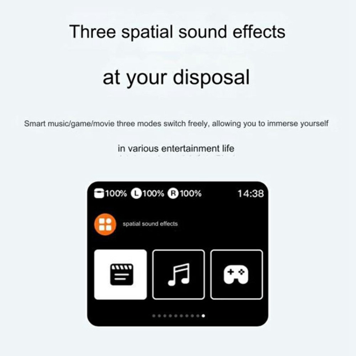 A-One Brand - Trådlösa Bluetooth Hörlurar med Skärmvisning On-Ear Smart Q18