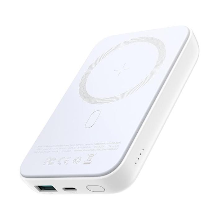 Joyroom - Joyroom MagSafe Powerbank 10000mAh 20W Qi Trådlös Laddare 15W - Vit