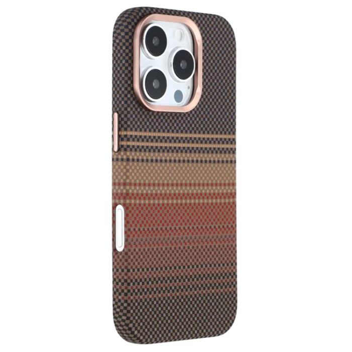 A-One Brand - iPhone 16 Pro Max Mobilskal Magsafe Kevlar Aramid Fiber - Guld