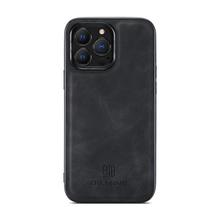 DG.MING - DG.MING iPhone 16 Pro Max Mobilskal Hybrid Läder - Svart