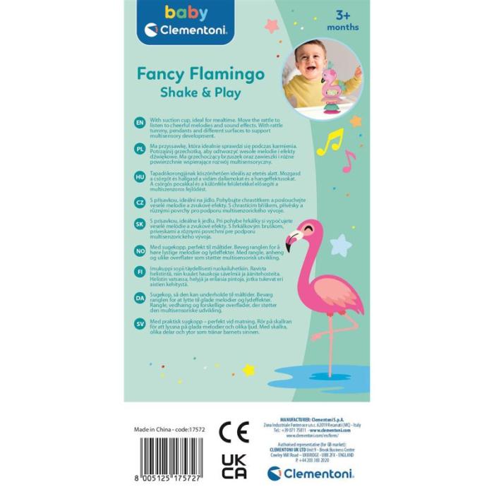 CLEMENTONI - CLEMENTONI Electronic Rattle Fancy Flamingo