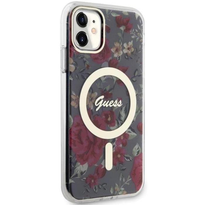 Guess - Guess iPhone 11/XR Mobilskal Magsafe Flower - Grön/Khaki
