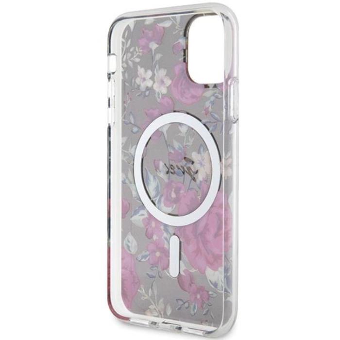 Guess - Guess iPhone 11/XR Mobilskal Magsafe Flower - Grön/Khaki